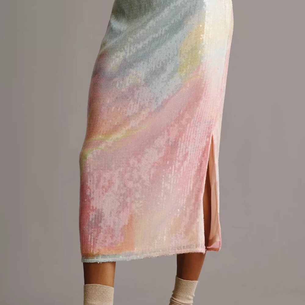 Hutch Pastel Sequin Pencil Skirt New without tags! - Picture 3 of 4